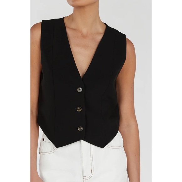 DISSH BLACK VEST WAISTCOAT - Picture 8 of 9